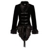 Women Hearts & Roses Ruffled Dovetail Velvet Victorian Jacket 